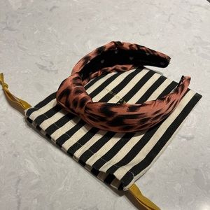 Lele Sadoughi Pink Leopard Headband